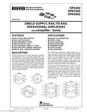 OPA2343UA 数据规格书 1