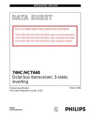 74HC640D,652 Datenblatt PDF