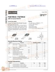 FQB70N10 数据规格书 1