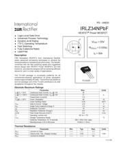IRLZ34NPBF Datenblatt PDF