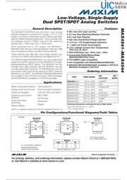 MAX4544ESA+T Datenblatt PDF