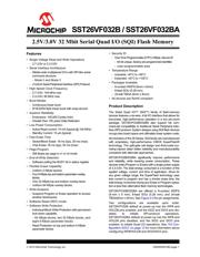 SST26VF032BT-104I/TD 数据规格书 1