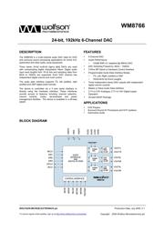 WM8766GEDS/RV Datenblatt PDF