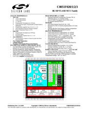 C8051F020-GQ Datenblatt PDF