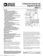 AD9517-1/PCBZ 数据规格书 1