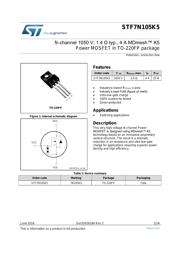 STF7N105K5 数据规格书 1