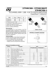 STP4NC60AFP 数据规格书 1