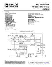 ADF7025BCPZ-RL71 数据规格书 1