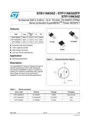 STB11NK50ZT4 datasheet.datasheet_page 1