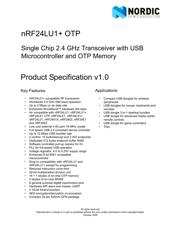 NRF24LU1P-O17Q32-R 数据规格书 1