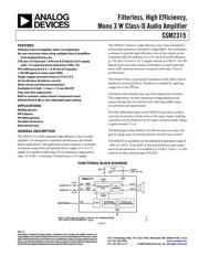 SSM2315CBZ-REEL 数据规格书 1