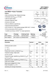 SPA11N80C3XKSA1 Datenblatt PDF