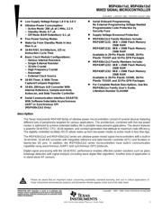 MSP430F1232IPWR Datenblatt PDF