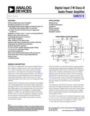 SSM2519 数据规格书 1