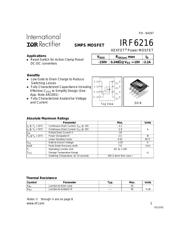 IRF6216 datasheet.datasheet_page 1