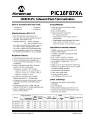 PIC16F873A-I/SO Datenblatt PDF