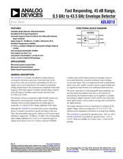 ADL6010 数据规格书 1