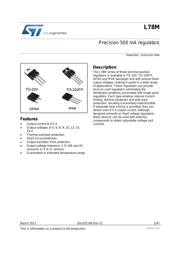 L78M12CDT-TR Datenblatt PDF
