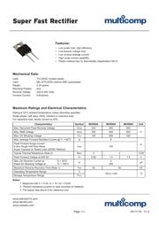 MUR840+ Datenblatt PDF