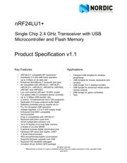 NRF24LU1P-F16Q32-R7 数据规格书 1