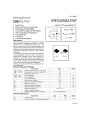 IRF5305STRLPBF Datenblatt PDF