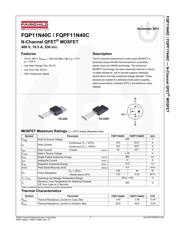 FQP11N40C 数据规格书 1