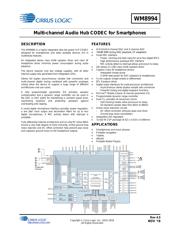 WM8994ECS/R Datenblatt PDF