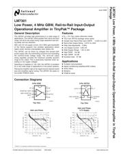LM7301IM/NOPB 数据规格书 2