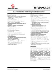 MCP25625-E/SS 数据规格书 1