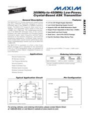 MAX1472AKA+T Datenblatt PDF