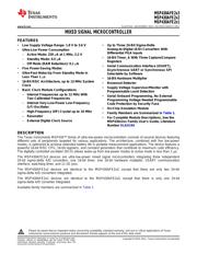 MSP430AFE253 Datenblatt PDF