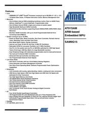 AT91SAM9G15-CU 数据规格书 1