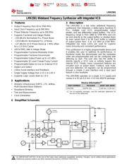 LMX2581SQE/NOPB Datenblatt PDF