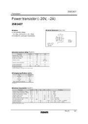 2SB1427T100E 数据规格书 1