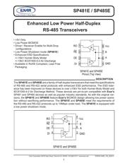 SP485ECP-L 数据规格书 1