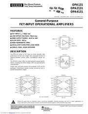 OPA131UJ2K5 数据规格书 1