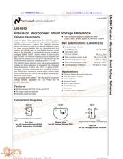 LM4040 数据规格书 1