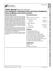 LM4921ITL/NOPB 数据规格书 2
