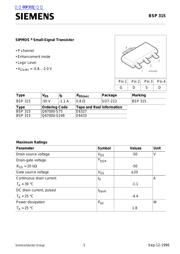 BSP315 Datenblatt PDF