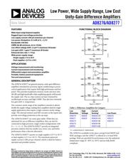 AD8276ARMZ Datenblatt PDF