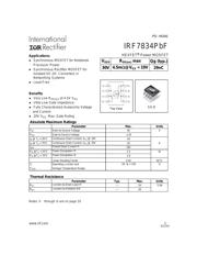 IRF7834PBF 数据规格书 1