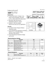 IRF7854PBF 数据规格书 1