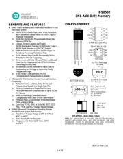 DS2502P+ Datenblatt PDF