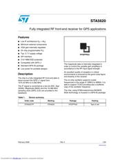 STA5620 datasheet.datasheet_page 1