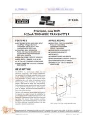 XTR101 datasheet.datasheet_page 1