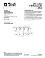 AD7533JNZ Datenblatt PDF