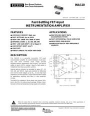 INA110KP datasheet.datasheet_page 1