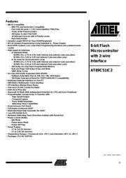 AT89C51IC2-SLSIL 数据规格书 1