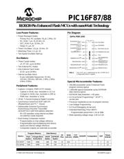 PIC16F88T-I/ML 数据规格书 1