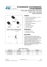 STGW40H65FB 数据规格书 1